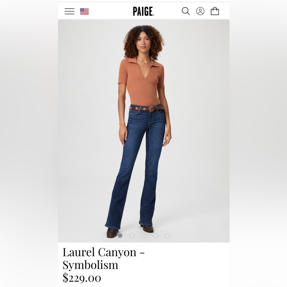 PAIGE DENIM Laurel Canyon High Rise Bootcut Jeans